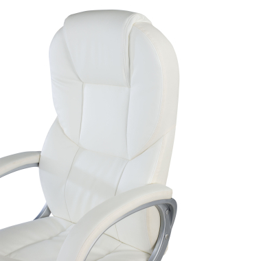 office chair white kiel synthetic leather upholstered armrests 9