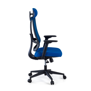 ergonomic chair blue black frame mesh 3d adjustable armrests lumbar support headrest 4