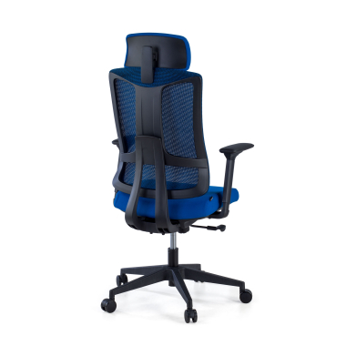 ergonomic chair blue black frame mesh 3d adjustable armrests lumbar support headrest 5