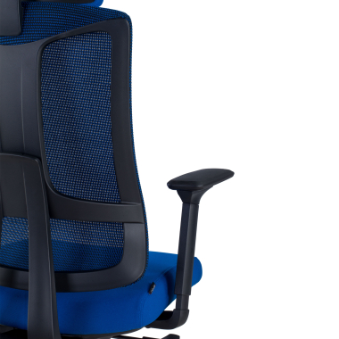 ergonomic chair blue black frame mesh 3d adjustable armrests lumbar support headrest 9