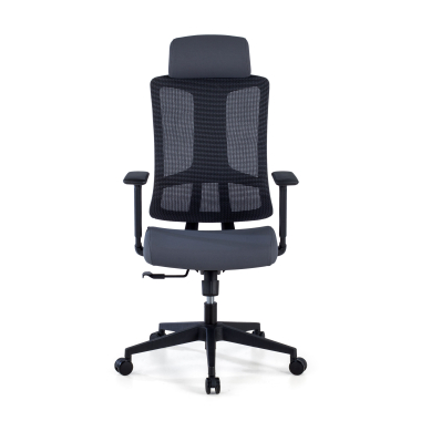 ergonomic chair gray black frame mesh 3d adjustable armrests lumbar support headrest 3