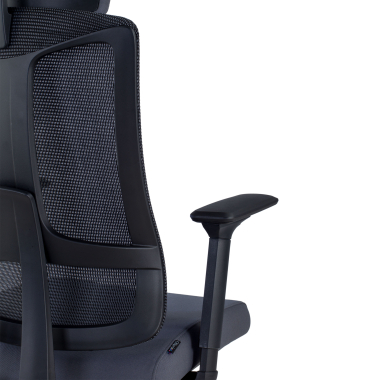 ergonomic chair gray black frame mesh 3d adjustable armrests lumbar support headrest 9