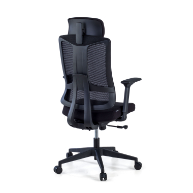 ergonomic chair black black frame mesh 3d adjustable armrests lumbar support headrest 5