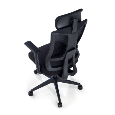 ergonomic chair black black frame mesh 3d adjustable armrests lumbar support headrest 7