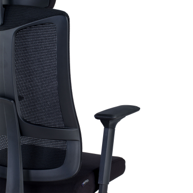 ergonomic chair black black frame mesh 3d adjustable armrests lumbar support headrest 9