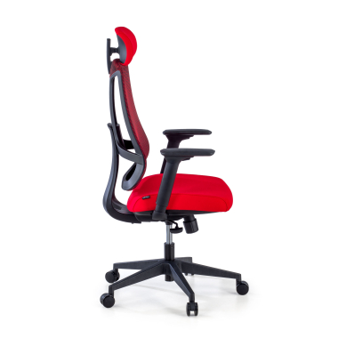 ergonomic chair red black frame mesh 3d adjustable armrests lumbar support headrest 4