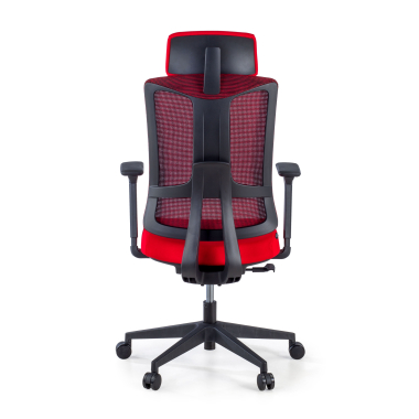 ergonomic chair red black frame mesh 3d adjustable armrests lumbar support headrest 6