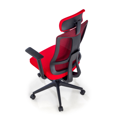 ergonomic chair red black frame mesh 3d adjustable armrests lumbar support headrest 7