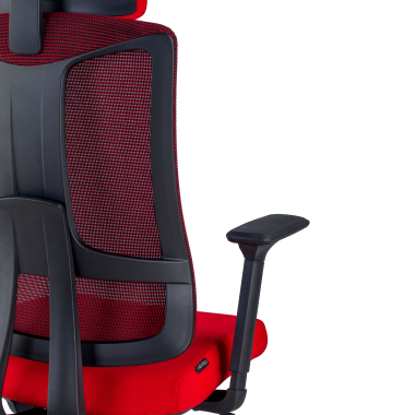 ergonomic chair red black frame mesh 3d adjustable armrests lumbar support headrest 9