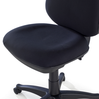 office chair black without arms fabric no armrests 9