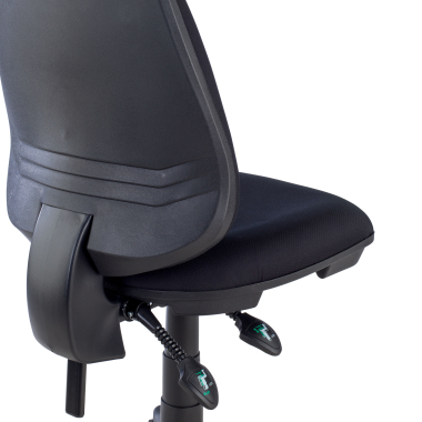 office chair black without arms fabric no armrests 8