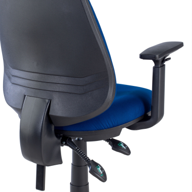 office chair blue with arms fabric 1d adjustable armrests 3