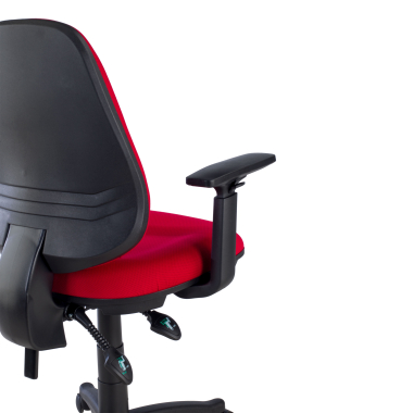 office chair red with arms fabric 1d adjustable armrests 6