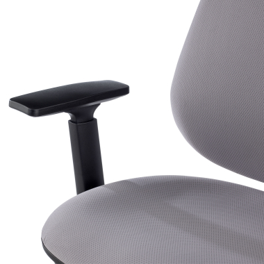 office chair gray with arms fabric 1d adjustable armrests 3