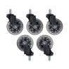 11x75mm silent wheel set, modern design, transparent