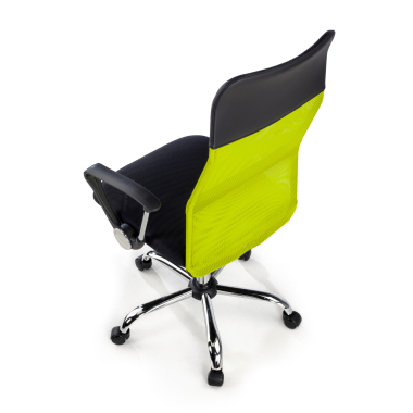 office chair green nova mesh fixed armrests 8