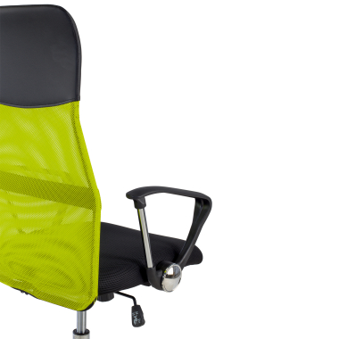 office chair green nova mesh fixed armrests 6