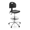 MaxWork X1 work stool, rigid polyurethane, footrest ring