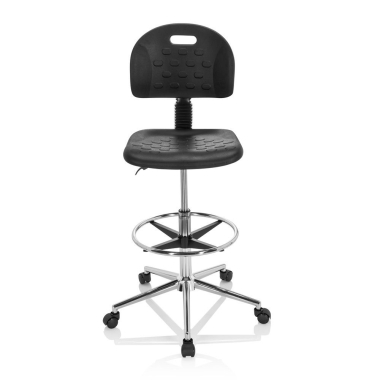 work and laboratory stool black stool plastic no armrests 3