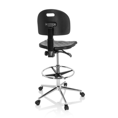 work and laboratory stool black stool plastic no armrests 6