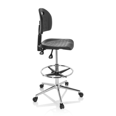 work and laboratory stool black stool plastic no armrests 7