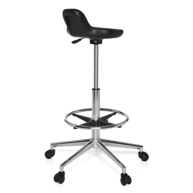 work and laboratory stool black maxwork 41 plastic no armrests 5
