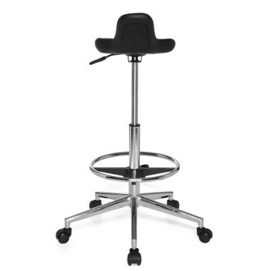 work and laboratory stool black maxwork 41 plastic no armrests 6