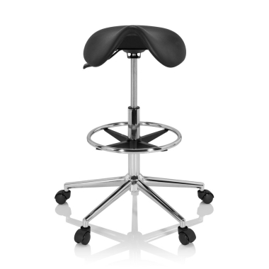 work and laboratory stool black ergonomic plastic no armrests 3