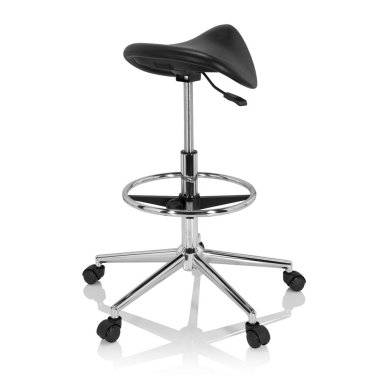 work and laboratory stool black ergonomic plastic no armrests 5