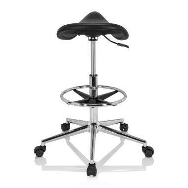 work and laboratory stool black ergonomic plastic no armrests 6