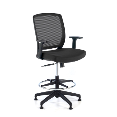 office stool black stool mesh 1d adjustable armrests 1
