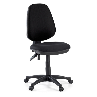 office chair black without arms fabric no armrests 1