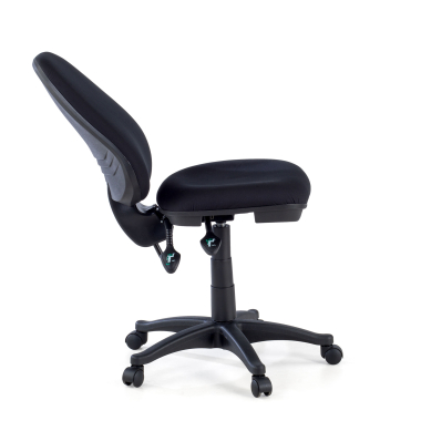 office chair black without arms fabric no armrests 5