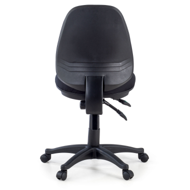 office chair black without arms fabric no armrests 6