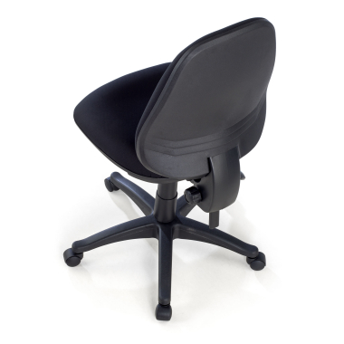 office chair black without arms fabric no armrests 7
