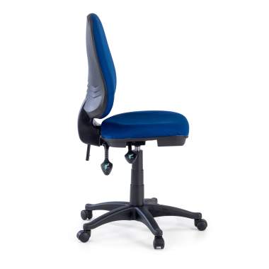 office chair blue without arms fabric no armrests 4