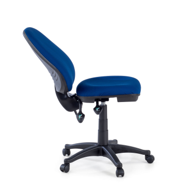 office chair blue without arms fabric no armrests 5