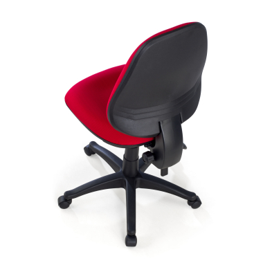 office chair red without arms fabric no armrests 8