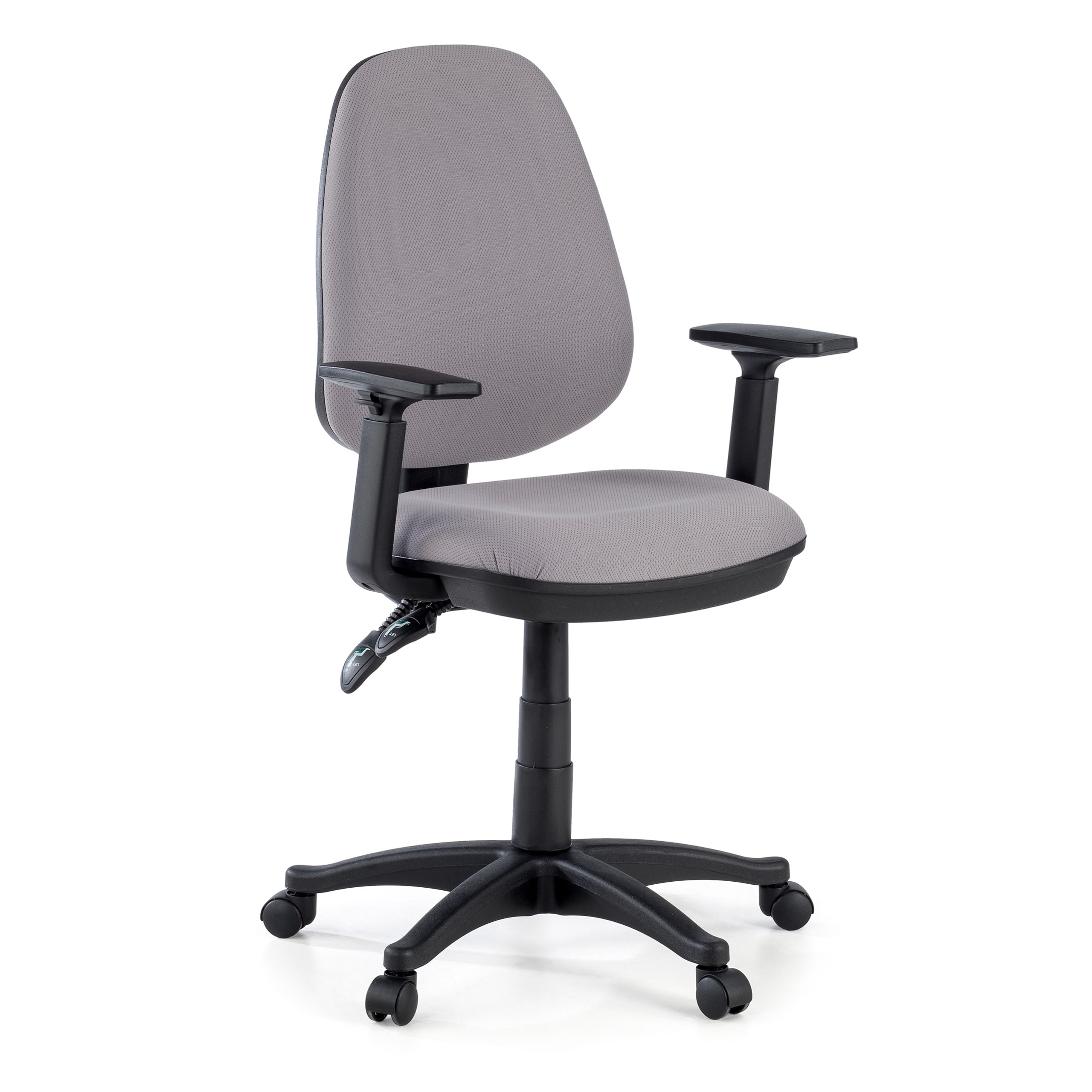 Office chair with armrests Reload, upholstered, suitable for 8-hour use