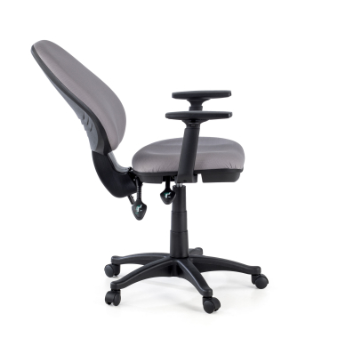 office chair gray with arms fabric 1d adjustable armrests 5