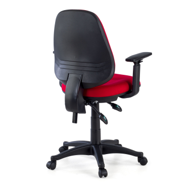 office chair red with arms fabric 1d adjustable armrests 7