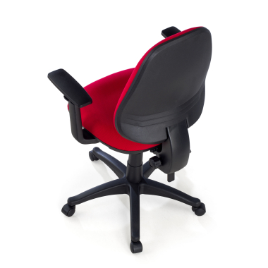 office chair red with arms fabric 1d adjustable armrests 9