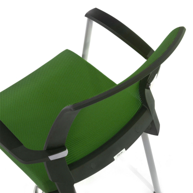 visitor chair green adam mesh fixed armrests 4