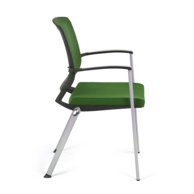 visitor chair green adam mesh fixed armrests 5