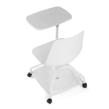 chair with writing tablet white step plastic movable armrests 5