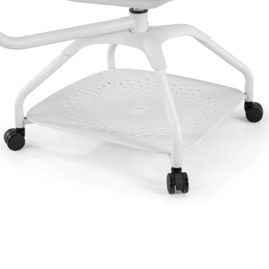 chair with writing tablet white step plastic movable armrests 7