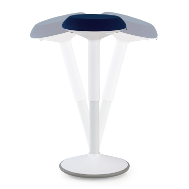 office stool white blue activepro fabric no armrests 1