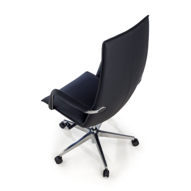 office chair black hamilton synthetic leather fixed armrests 8