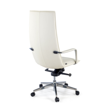 office chair white hamilton synthetic leather fixed armrests 6