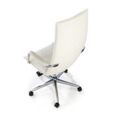 office chair white hamilton synthetic leather fixed armrests 8